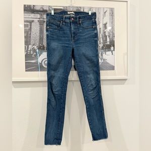 Madewell High rise skinny jeans with raw hem | 28